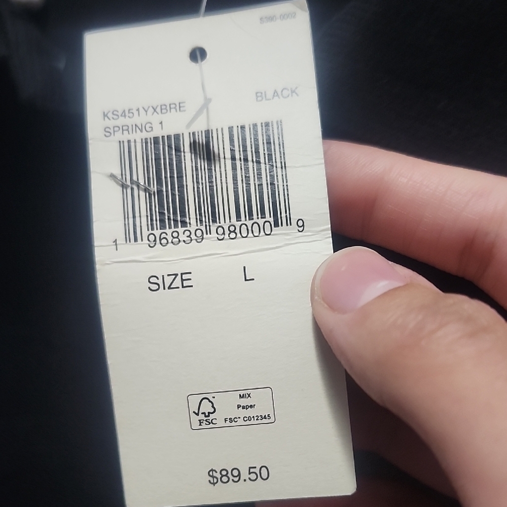 Michael Kors Black Polo Shirt with White Trim - Picture 4 of 6